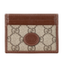 Gucci Interlocking G Cardholder, &pound;150, Accessories, Brown, Canvas, Front view